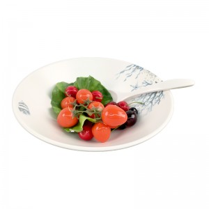 LOGO toptan 6 "sütlü beyaz cam yemek kasesi restoran yemek tabağı basit moda yemek kasesi özelleştirilebilir