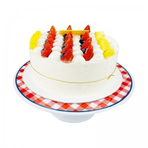 공장 도매 깨지지 않는 흰색 원형 멜라민 케이크 스탠드
