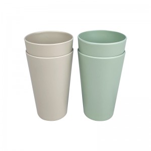 卸売デザインプラスチック竹繊維ウォーターカップカスタムロゴメラミンカップ