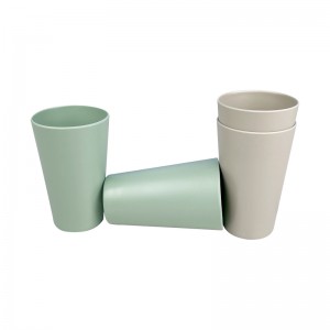 Plastique de conception en gros avec des tasses d'eau en fibre de bambou tasse en mélamine avec logo personnalisé