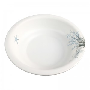 안전한 100% 멜라민 재사용 가능 7인치 두께의 흰색 레스토랑 디너 서빙 그릇