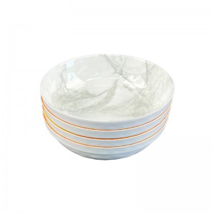 Tilpasset fødevaresikkerhedsklasse ubrydelig melamin klassiske skålesæt Salatsuppe Risskål Tåler opvaskemaskine