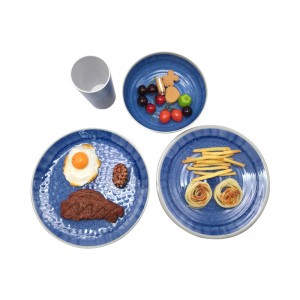 Оптовый прочный набор столовой посуды из меламина Дубай Домашняя посуда Пользовательский логотип Печать Набор посуды из меламина 12