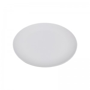 Teller Restaurant weiße Kunststoff-Essteller 6-teiliges Set 7 8 9 Zoll großer massiver weißer Teller Melamin 100 %