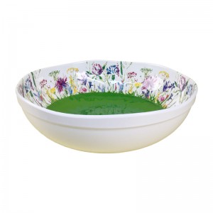 Magandang corrosion resistance glazed white melamine bowl pakyawan murang round salad mixing bowls