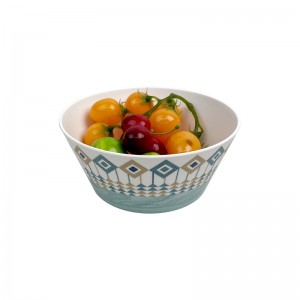 원형 맞춤형 인쇄 멜라민 오션 시리즈 그릇 기하학적 디자인 멜라민 그릇