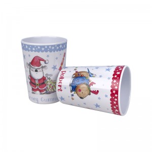 Custom Print Melamin kaffekopper julekrus til restaurant