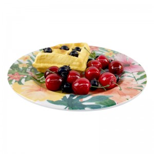 8″ melaminový jídelní talíř s potiskem vysoce kvalitní plastový talíř na nádobí Nádobí z potravinářského materiálu