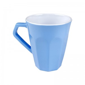 Fornecedor de canecas com design personalizado por atacado, canecas de sublimação de melamina azul, xícara de café