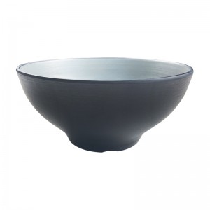 2022 НОВЫЙ высококачественный набор мисок из матового черного меламина, чаша для риса, чашки, тарелки для приправ, ресторанная посуда