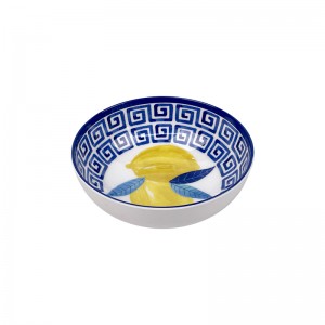 OEM 맞춤 설계 인쇄 패턴 둥근 접시 플라스틱 멜라민 샐러드 혼합 수프 그릇