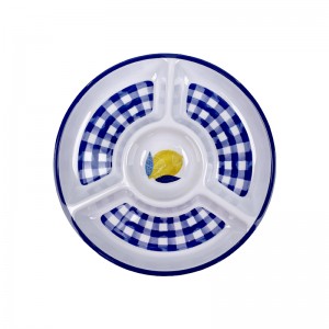 Fabriksudsalg Bestwares plastik Catering tallerken Melamin dyppefad Snackfad Sæt Tallerkener Til Restaurant