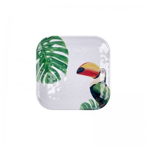 Conjunto de louça elegante melamina bom preço placa de folha de palmeira areca fornecedor placa de louça de melamina fina