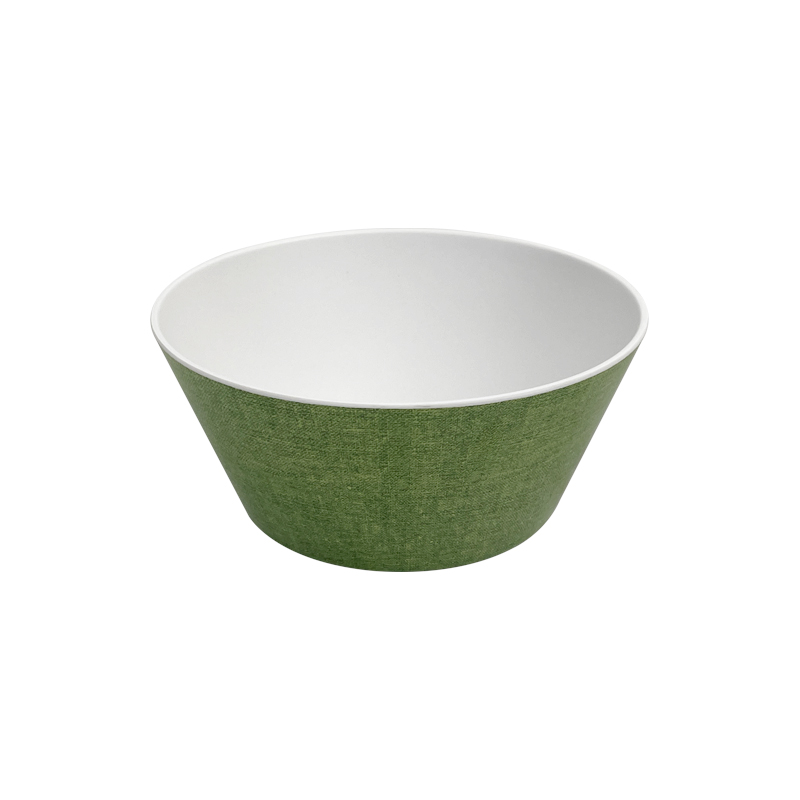 Grosir Mangkuk Melamin Hijau Baru Sup Salad Mangkuk Buah Mangkuk Ramen Plastik Custom dengan pola logo