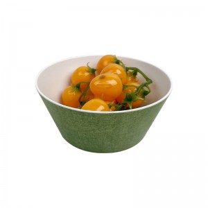 Cuenco plástico verde al por mayor del ramen de los nuevos cuencos de fruta de la ensalada de sopa del cuenco de la melamina personalizado con el modelo del logotipo