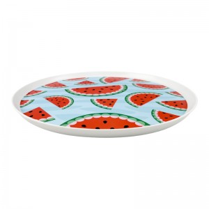 Wassermelonen-Kuchenteller mit Ständer Melamin-Kuchenteller und Ständer