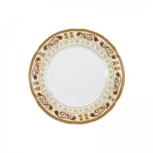 8 10 инча луксозна златна джанта за зарядно устройство меламинова кръгла чиния за вечеря за домашно парти сватбена банка