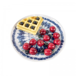 Индивидуальный цвет на складе с тарелкой для украшения из меламина большого размера, безопасной для пищевых продуктов