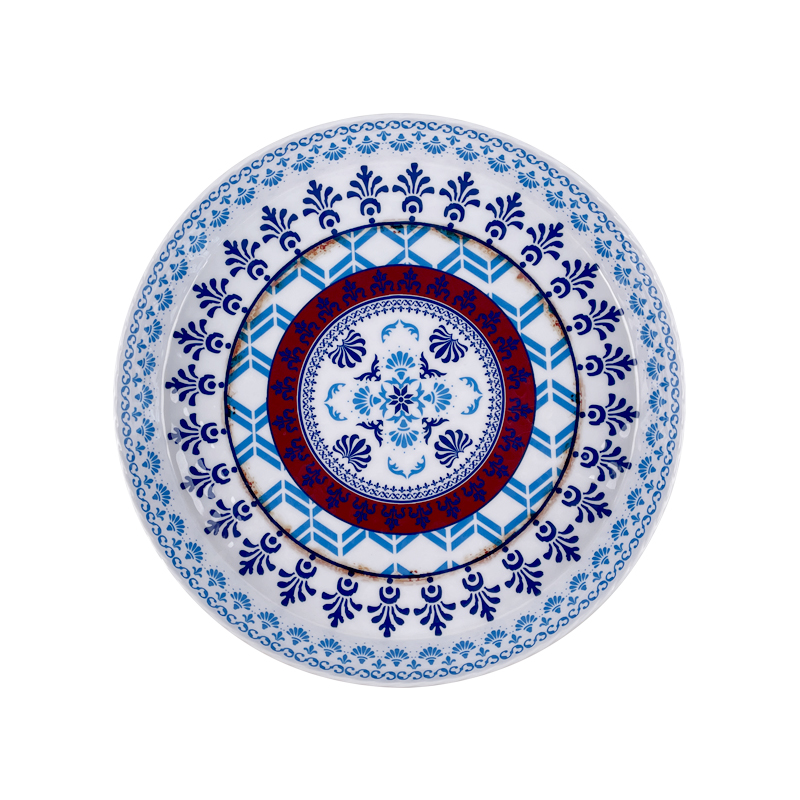 Індивідуальний логотип OEM кругла миска для сервірування скоромовкою для змішування меламінова персоналізована двоколірна миска для салату для зернових фруктових десертів