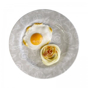 OEM традиционная 9-дюймовая круглая меламиновая глубокая обеденная тарелка с ободком
