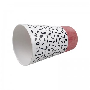 Kundenspezifische weiße rosa wiederverwendbare Plastikgetränk-Kaffeetasse-Marmor-geflecktes Muster-Melamin-Becher und Becher-Großhandel