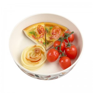 식기 세척기 안전한 친환경 대나무 섬유 멜라민 플라스틱 과일 스낵 샐러드 그릇