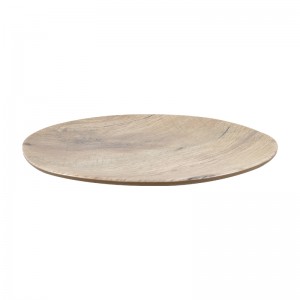 Maßgeschneiderte Platte mit unregelmäßiger Holzmaserung, natürliche Farbe, Snack-Serviertablett
