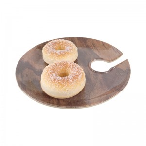 Оптовая продажа деревянного зерна меламиновая тарелка обеденная тарелка набор подарок на новоселье кухня декор