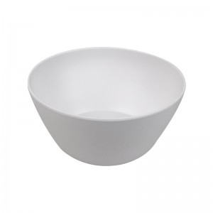 Tigela de melamina branca personalizada de fábrica para sopa de cereais, aveia, arroz, salada de macarrão