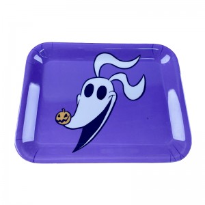 Atacado personalizado dia dos mortos talheres de plástico quadrado melamina louça pratos de festa de halloween