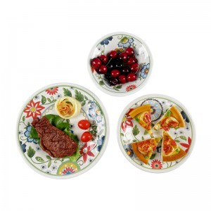 Restaurant-Set aus Melamin-Tellern und Schüsseln aus rundem Speiseteller aus Kunststoff