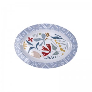 Továrenské vlastné kvalitné krásne taniere melamínový tanier vlastný dizajn kvetinového vzoru