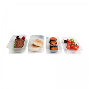 Récipients jetables pour micro-ondes Home Lunchbox 22oz Boîte d'emballage en plastique à emporter