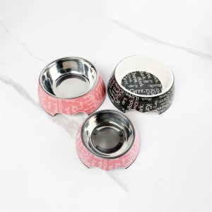 Tigela para cães de estimação ODM com design personalizado de tomada de fábrica tigela redonda para animais de estimação em melamina polida