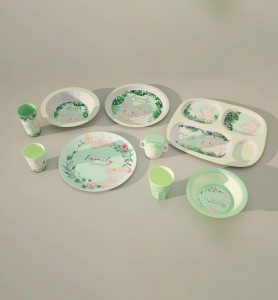 Детская столовая посуда из меламина с мультяшным принтом Меламиновый столовый набор Детские тарелки Чашки Детская столовая