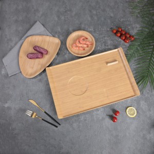 カスタムメラミン食器木製パターンシンプルなカトラリートレイ台座食事ディナープレートセット