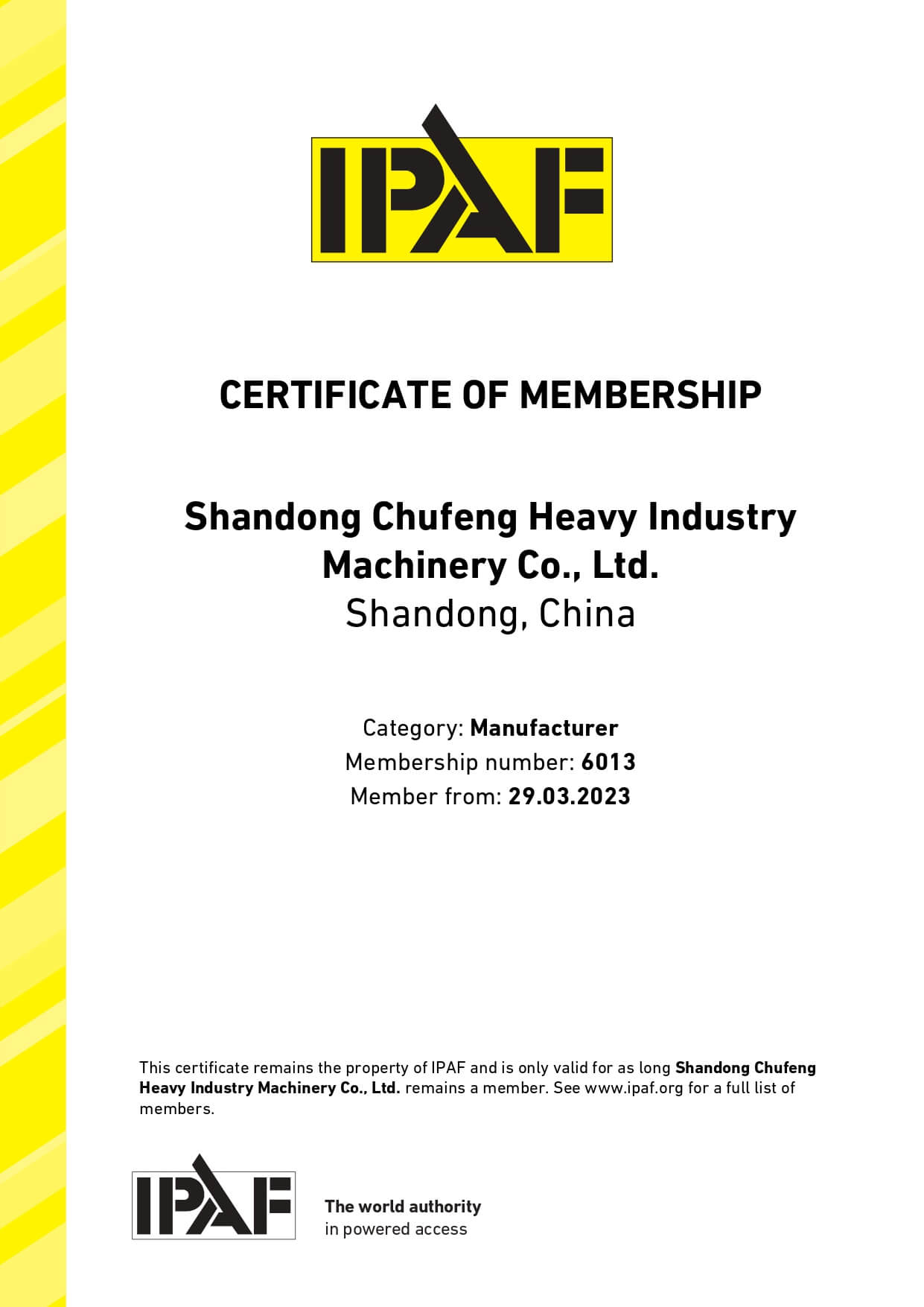 Shandong Chufeng Heavy Industry Machinery Certificate_page-0001