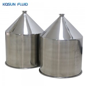 stainless steel hopper funnel cone