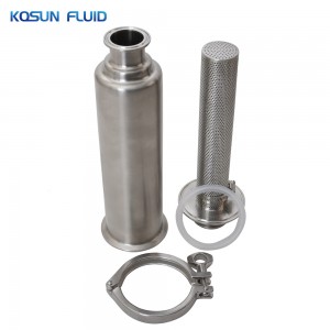 Stainless steel sanitary inline type strainer filter