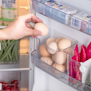 Caja organizadora de refrigerador, contenedores de almacenamiento de puerta lateral de refrigerador