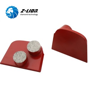 Metal bond double button wedge-in diamante grinding plates para sa konkretong floor surface nga pag-andam ug pagpahiuli