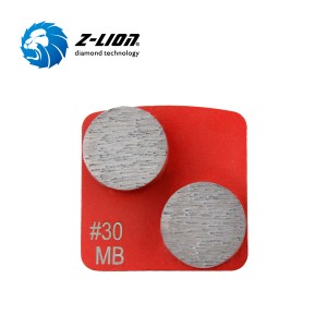 Metal bond double button diamond grinding shoes for Scanmaskin floor grinders for concrete floor surface preparation and restoration