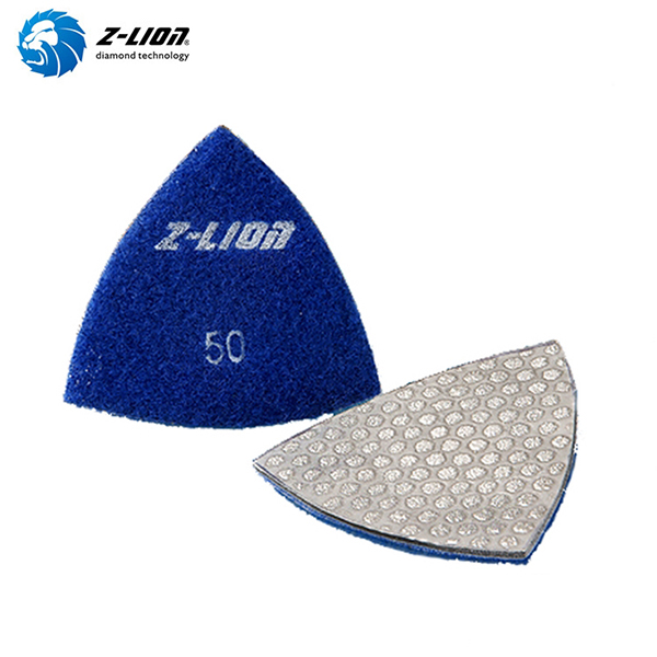 Vacuum brazed Triangle diamond polishing pads for grinding and polishing corners and edges (2)