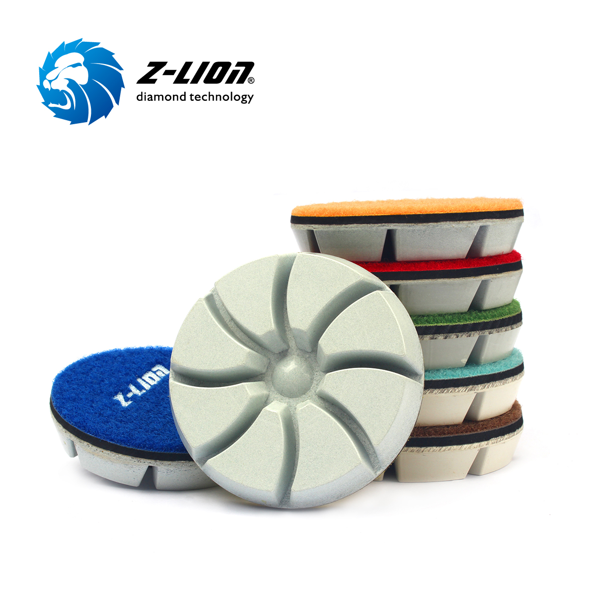 ZL-16KR Turbo pattern dry resin diamond polishing pad for concrete floor polishing