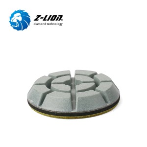 Typhoon pattern dry resin polishing pad for concrete floor polishing