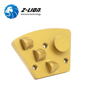 Z-LION PCD grinding trapezoid heavy duty coating removal trapezoid with three half round PCD