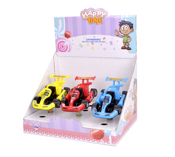 CANDY TOY PULL BACK KARTING TOY 111651N