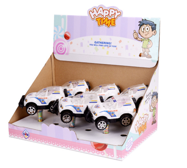 CANDY TOY PULL LINE POLICE CAR 84443N