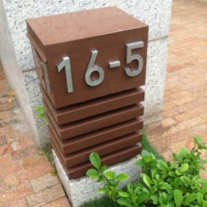 Poštni nabiralnik iz nerjavečega jekla, stenski ali talni, na voljo po meri