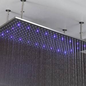 Kokë dushi drejtkëndore LED e montuar në tavan